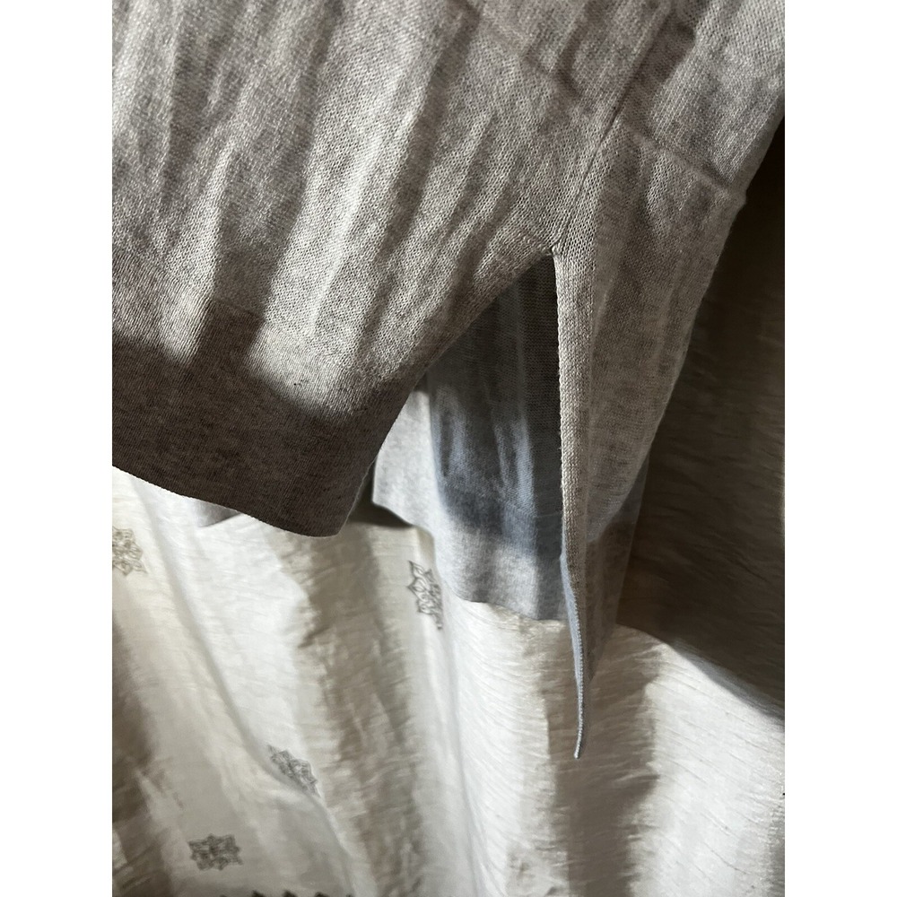 Nwot Lou And Grey Womens Lt Gray Striped Knit Long Sleeve Sweater Size XL - Picture 3 of 4